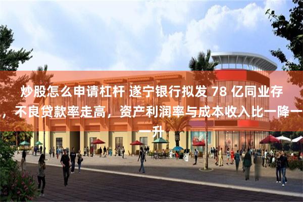 炒股怎么申请杠杆 遂宁银行拟发 78 亿同业存单，不良贷款率走高，资产利润率与成本收入比一降一升