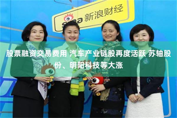 股票融资交易费用 汽车产业链股再度活跃 苏轴股份、明阳科技等大涨