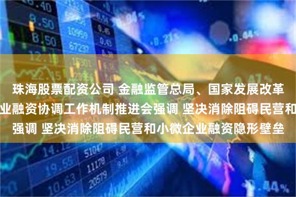 珠海股票配资公司 金融监管总局、国家发展改革委联合召开支持小微企业融资协调工作机制推进会强调 坚决消除阻碍民营和小微企业融资隐形壁垒