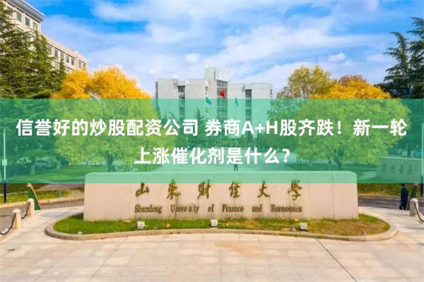 信誉好的炒股配资公司 券商A+H股齐跌！新一轮上涨催化剂是什么？