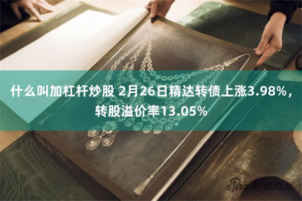 什么叫加杠杆炒股 2月26日精达转债上涨3.98%，转股溢价率13.05%