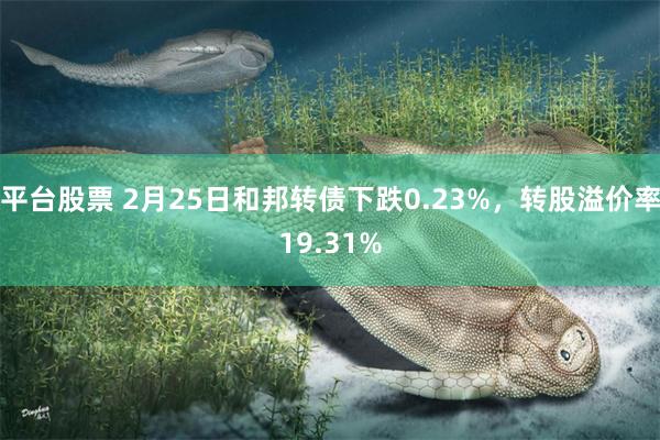 平台股票 2月25日和邦转债下跌0.23%，转股溢价率19.31%