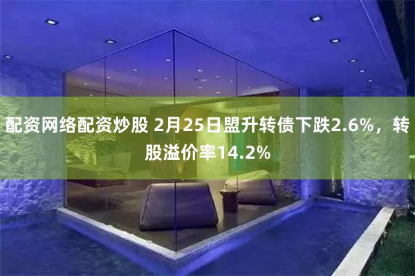 配资网络配资炒股 2月25日盟升转债下跌2.6%，转股溢价率14.2%