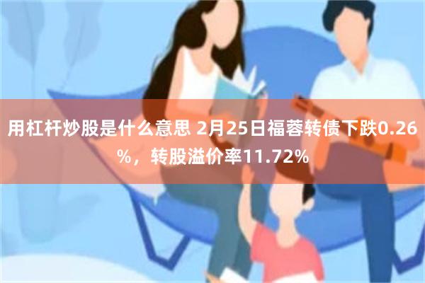 用杠杆炒股是什么意思 2月25日福蓉转债下跌0.26%，转股溢价率11.72%