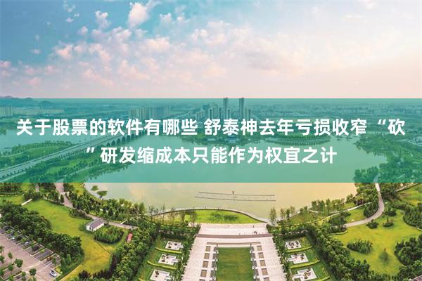 关于股票的软件有哪些 舒泰神去年亏损收窄 “砍”研发缩成本只能作为权宜之计