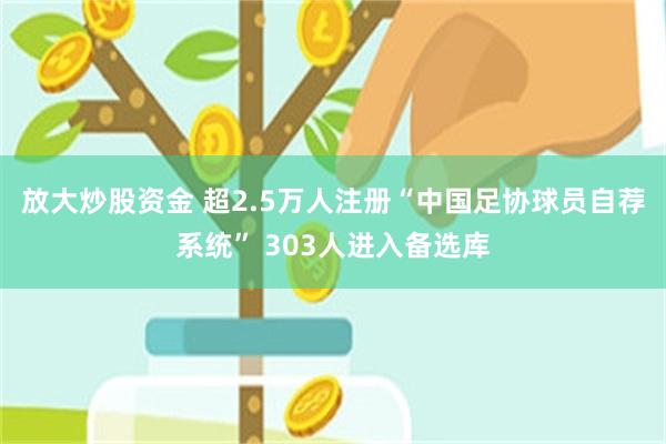 放大炒股资金 超2.5万人注册“中国足协球员自荐系统” 303人进入备选库