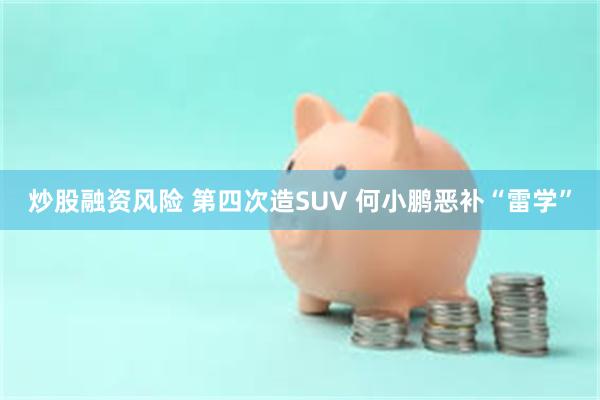炒股融资风险 第四次造SUV 何小鹏恶补“雷学”
