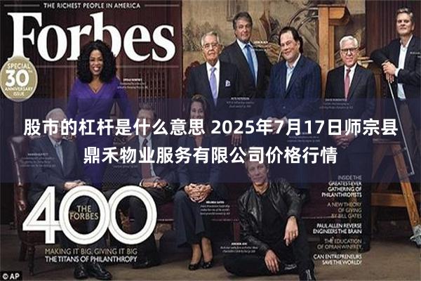 股市的杠杆是什么意思 2025年7月17日师宗县鼎禾物业服务有限公司价格行情