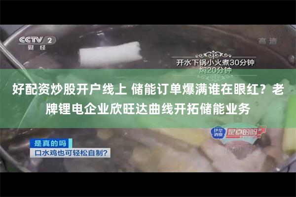 好配资炒股开户线上 储能订单爆满谁在眼红？老牌锂电企业欣旺达曲线开拓储能业务