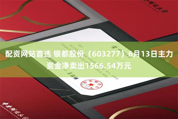 配资网站首选 银都股份（603277）6月13日主力资金净卖出1566.54万元