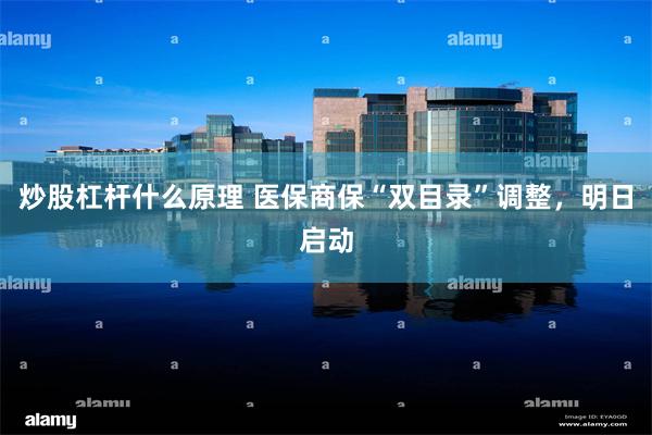炒股杠杆什么原理 医保商保“双目录”调整，明日启动