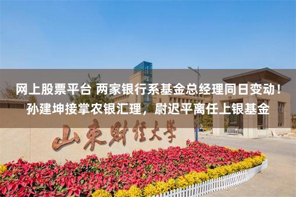网上股票平台 两家银行系基金总经理同日变动！孙建坤接掌农银汇理，尉迟平离任上银基金
