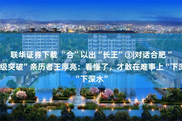 联华证券下载 “合”以出“长王”③|对话合肥“现象级突破”亲历者王厚亮：看懂了，才敢在难事上“下深水”