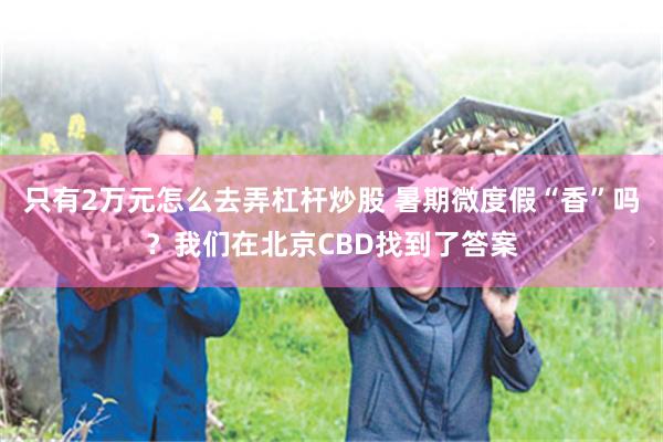 只有2万元怎么去弄杠杆炒股 暑期微度假“香”吗?我们在北京CBD找到了答案