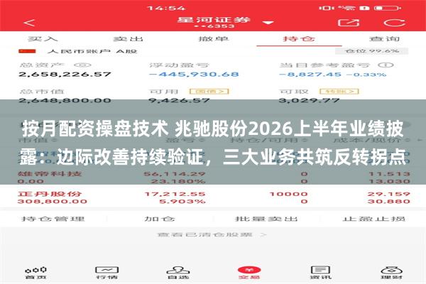 按月配资操盘技术 兆驰股份2026上半年业绩披露：边际改善持续验证，三大业务共筑反转拐点