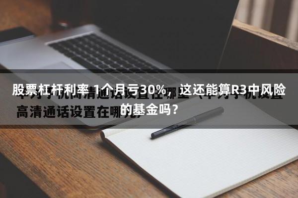 股票杠杆利率 1个月亏30%，这还能算R3中风险的基金吗？